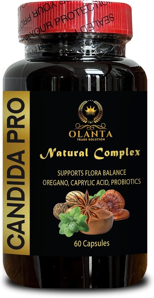 Generic Candida Cleanse - Candida PRO - caprylic Acid Capsules for Candida, probiotics Digestive Health, Digestive aid, Candida Support, Candida Detox - 1 Bottle