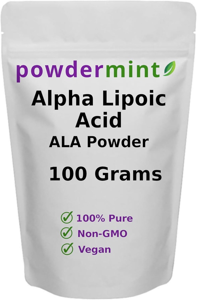 Alpha Lipoic Acid Powder (RS-ALA, Pure ALA) (Multiple Sizes) Antioxidant (ALA Powder) Scoop Included
