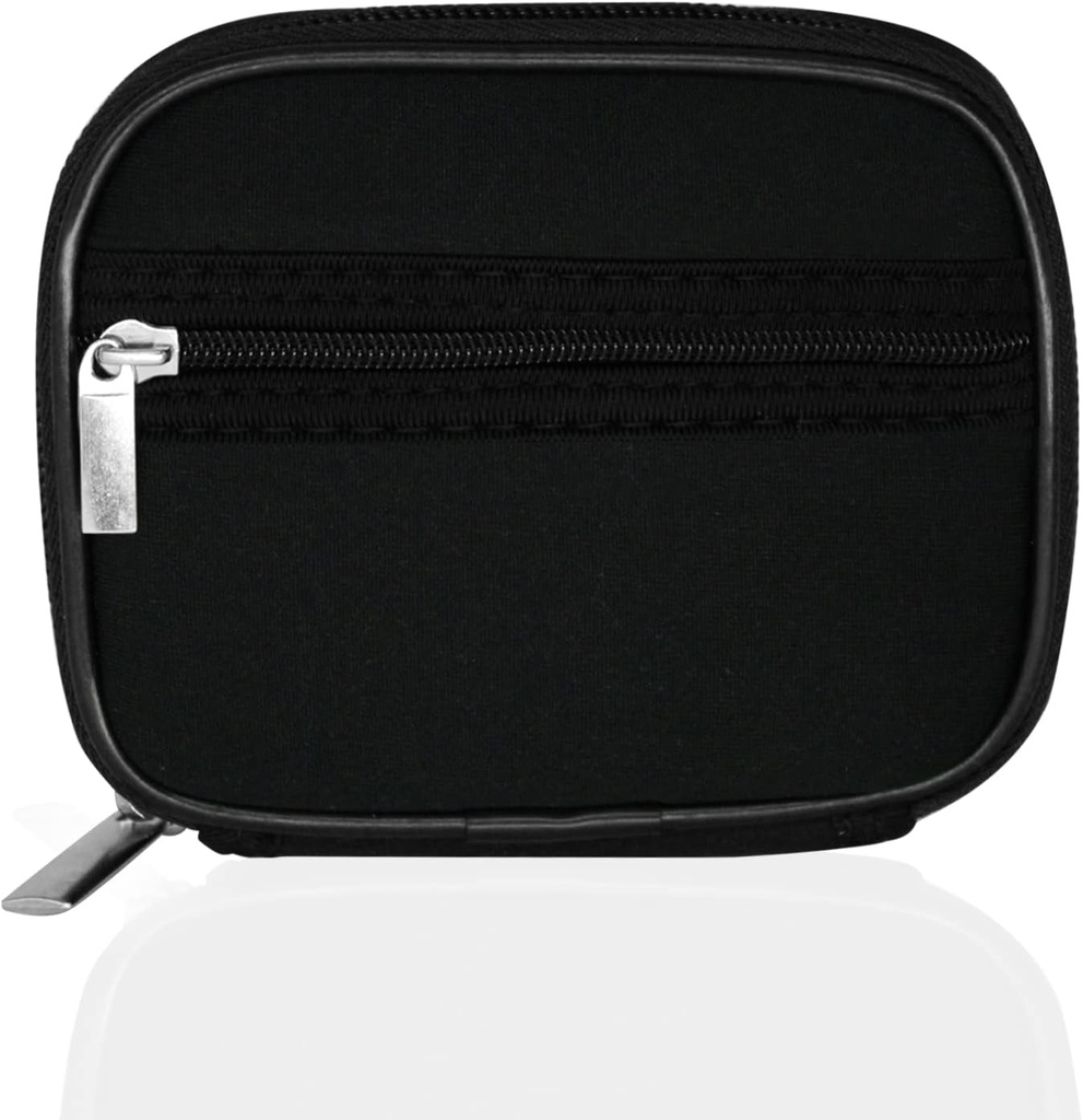 Serfeymi Weekly Travel Pill Organizer Pill Case for Purse with Removable 7 Day Pill Box, Fashionable Travel Medicine Organizer Pill Container for Medicine, Vitamin, Supplement - Black 01