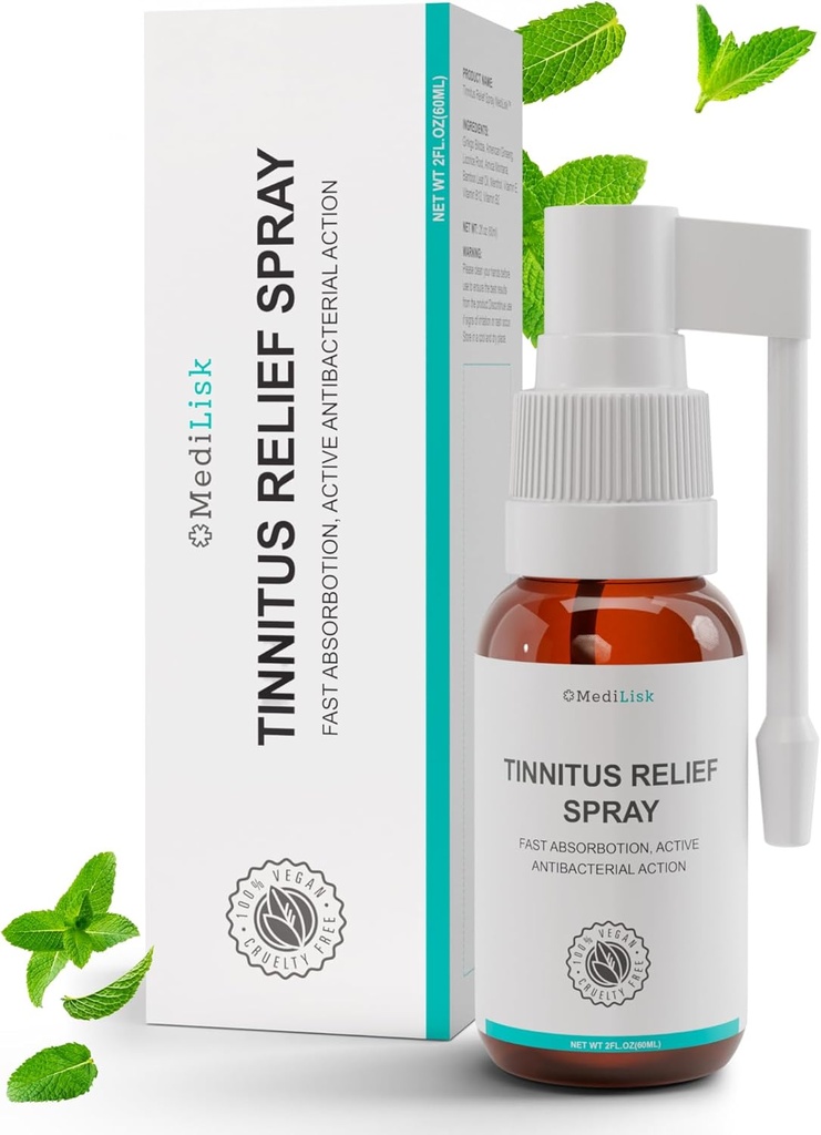 [BRSRAA35OEFW22D7] Tinnitus Relief Spray – Supports Tinnitus Relief for Ringing Ears – Herbal Ear Care Products – Non-Steroidal & Hypoallergenic – 1 Fl Oz​ – Pack of 1