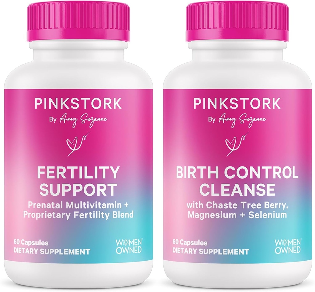 Pregnancy Prep & Fertility Support – Vitex, Inositol, Folate – Birth Control Cleanse – 2 Pack