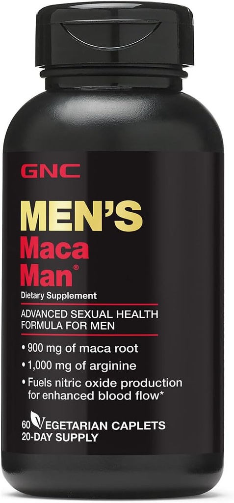 [BRSWIZAYCMCAYAI5] GNC Men's Maca Man, 60 Caplets, Fuels Nitric Oxide Production for Enhanced Blood Flow