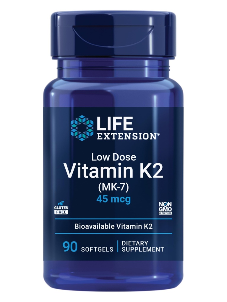 Life Extension Low-dose Vitamin K2 Softgels 90-Count