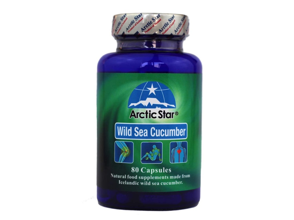 Arctic Star - Sea Cucumber Capsules - Natural Pure Iceland Atlantic Wild Caught Sea Cucumber Extract Supplement Pills - Joint Health t & Immune Health 400mg 80 Capsules/Bottle –北极星海参胶囊