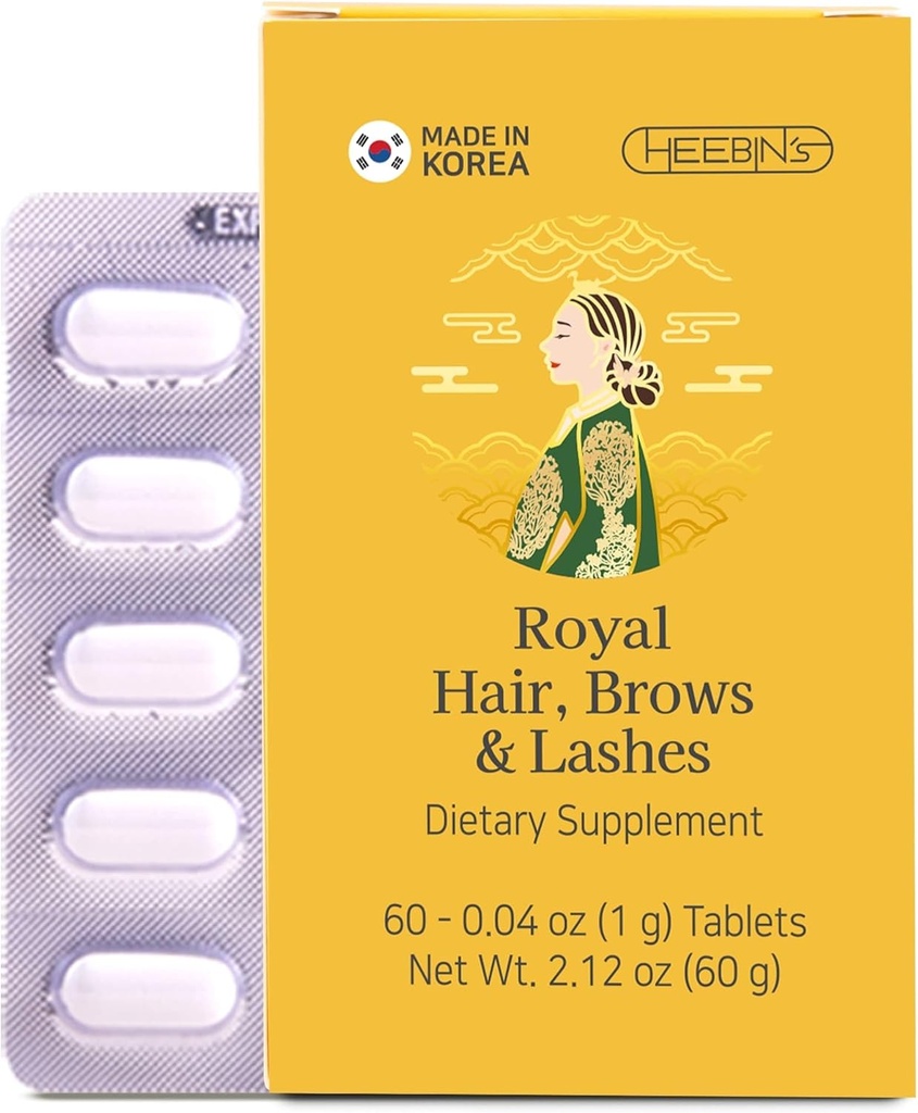 Heebin's Hair Growth Supplements with Biotin 4000 mcg, DHT Blocker and Collagen, for Hair Loss, Thinning and Regrowth, 60 Tablets, 2 Month Supply