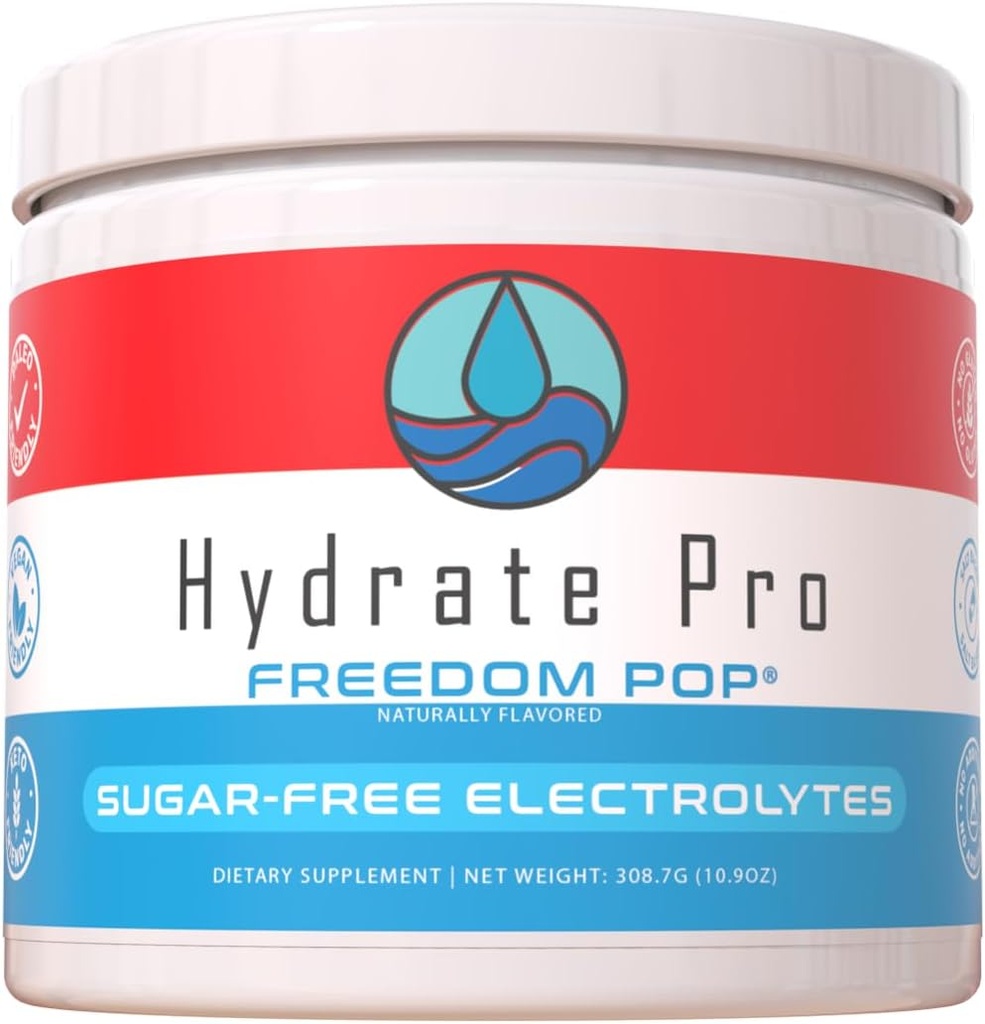 Sugar-Free Electrolyte Powder | 1000mg High-Sodium Electrolyte Complex | POTS Support & Keto Flu Prevention | 45 Servings Natural Hydration | Freedom Pop®