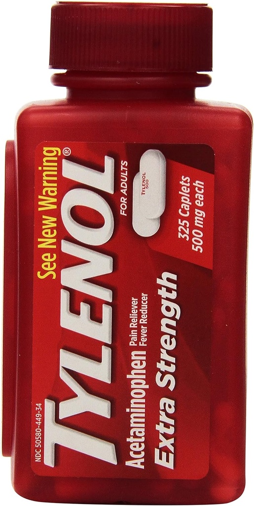 Tylenol Extra Strength Acetaminophen 500 Mg 325 Caplets