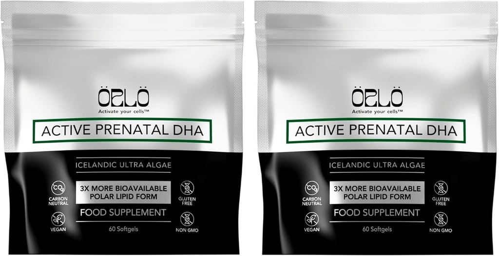 Orlo PRENATAL DHA - Prenatal DHA Omega 3 Supplement - Triple Strength Omega3s - Vegan DHA & EPA Algae Omega-3 Oil - Supports Brain Development During Pregnancy & Lactation (120 Mini Softgels)