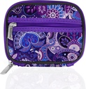 Serfeymi Weekly Travel Pill Organizer Case for Purse with Removable 7 Day Box, Fashionable Pill Container for Medicine, Vitamin, Supplement - Purple 01