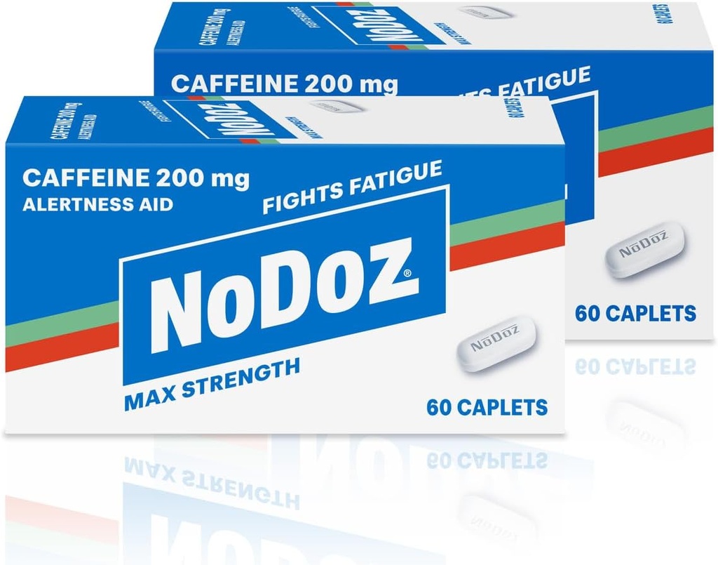 NoDoz 200mg Caffeine Pills Maximum Strength, 120 Caplets total