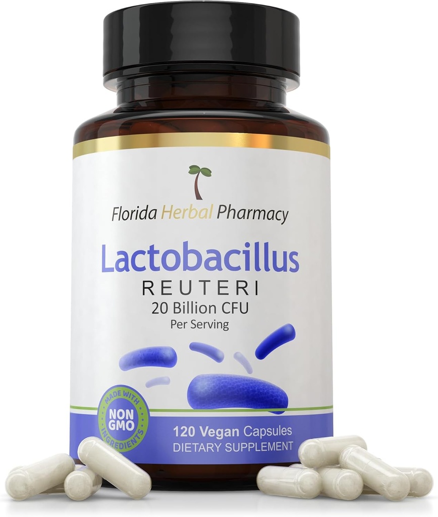 Florida Herbal Pharmacy, Lactobacillus Reuteri (Probiotic) Supplement Capsules, 20 Billion CFU