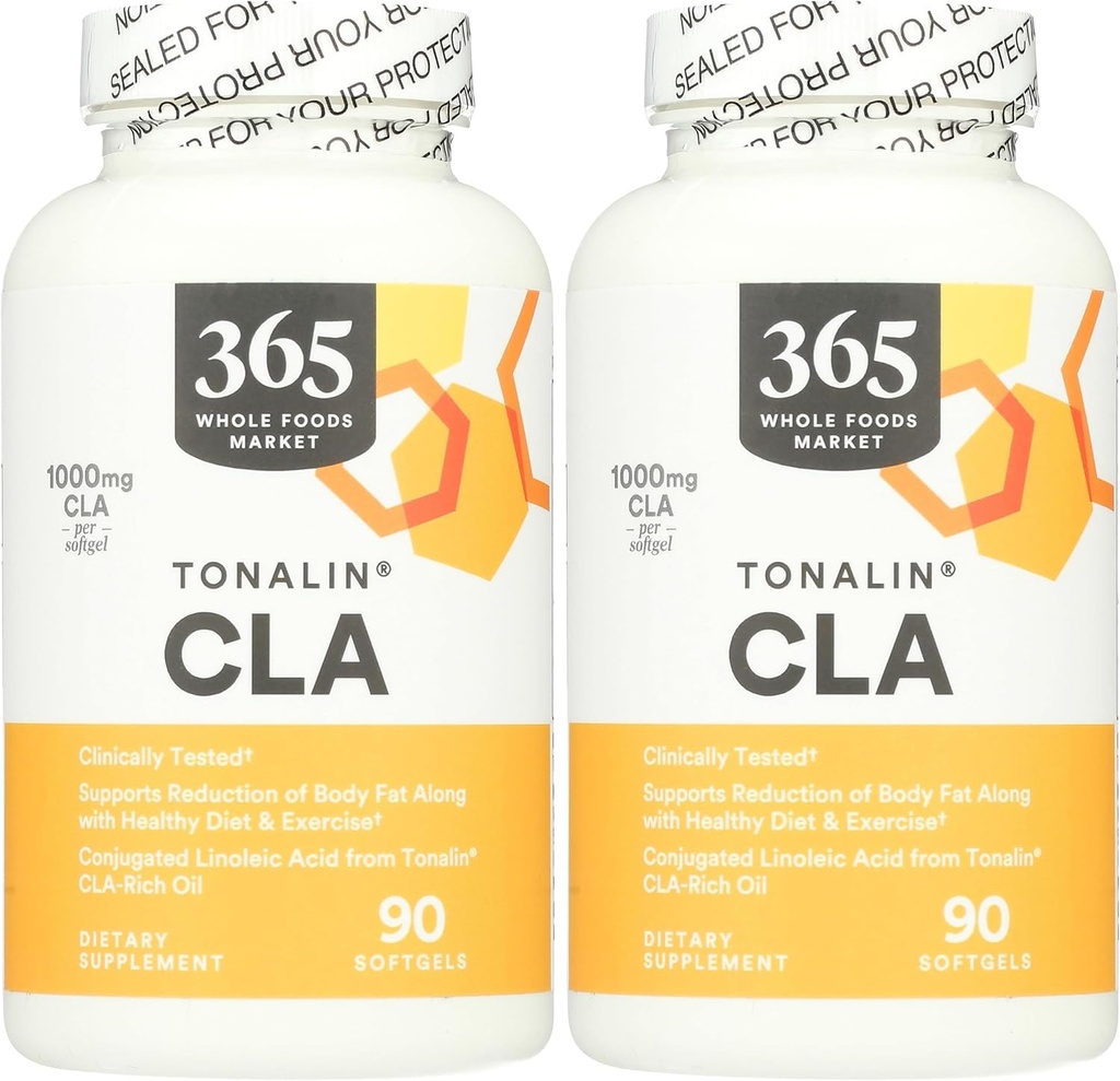 365 by Whole Foods Market, Tonalin Cla 1300Mg, 90 Softgels (Pack of 2)