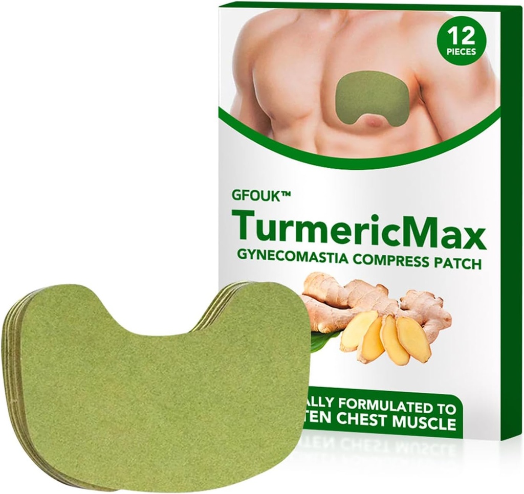 Gynecomastia Compress Patch - Ginger Cream for Men, Tightening and Sculpting Chest Muscles with Natural Ingredients (1Pack)