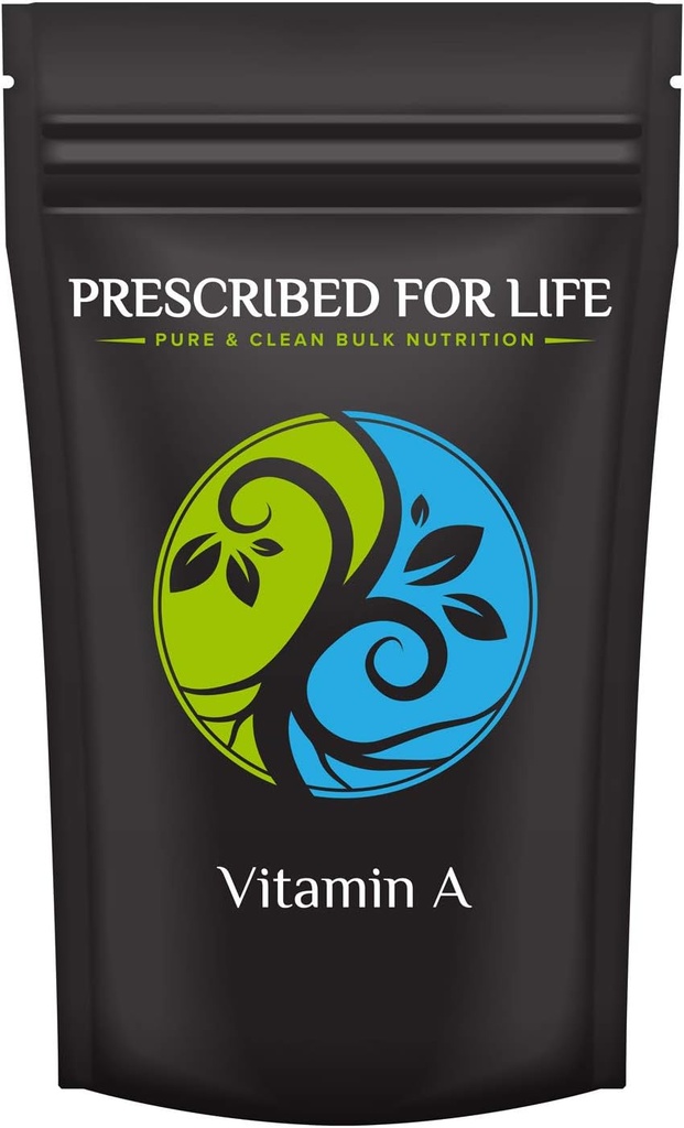 Prescribed For Life Vitamin A Powder | 500,000 IU Retinyl Acetate | Gluten Free, Vegan, Non GMO (2oz / 56g)