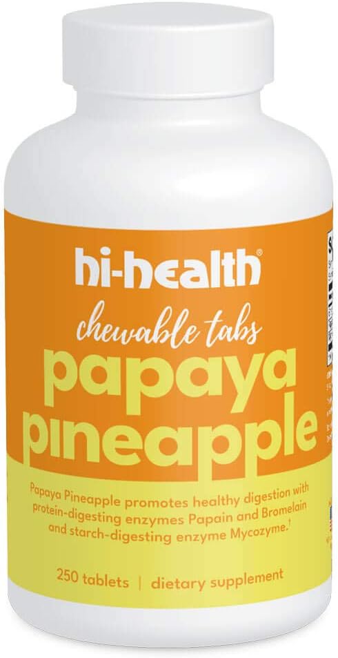 Hi-Health Papaya Pineapple Chewable Tabs (250 Tablets)