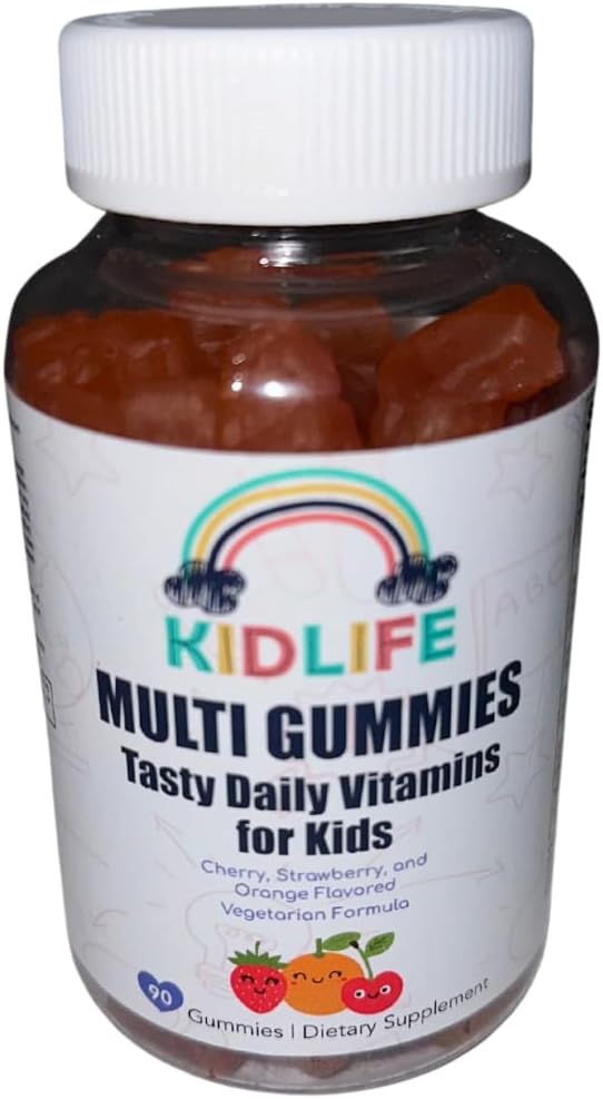 KJ3 Essentials KIDLIFE Daily Gummies- Vitamins for Kids 90 Count Vegan. Immune Support. Soft and Tasty