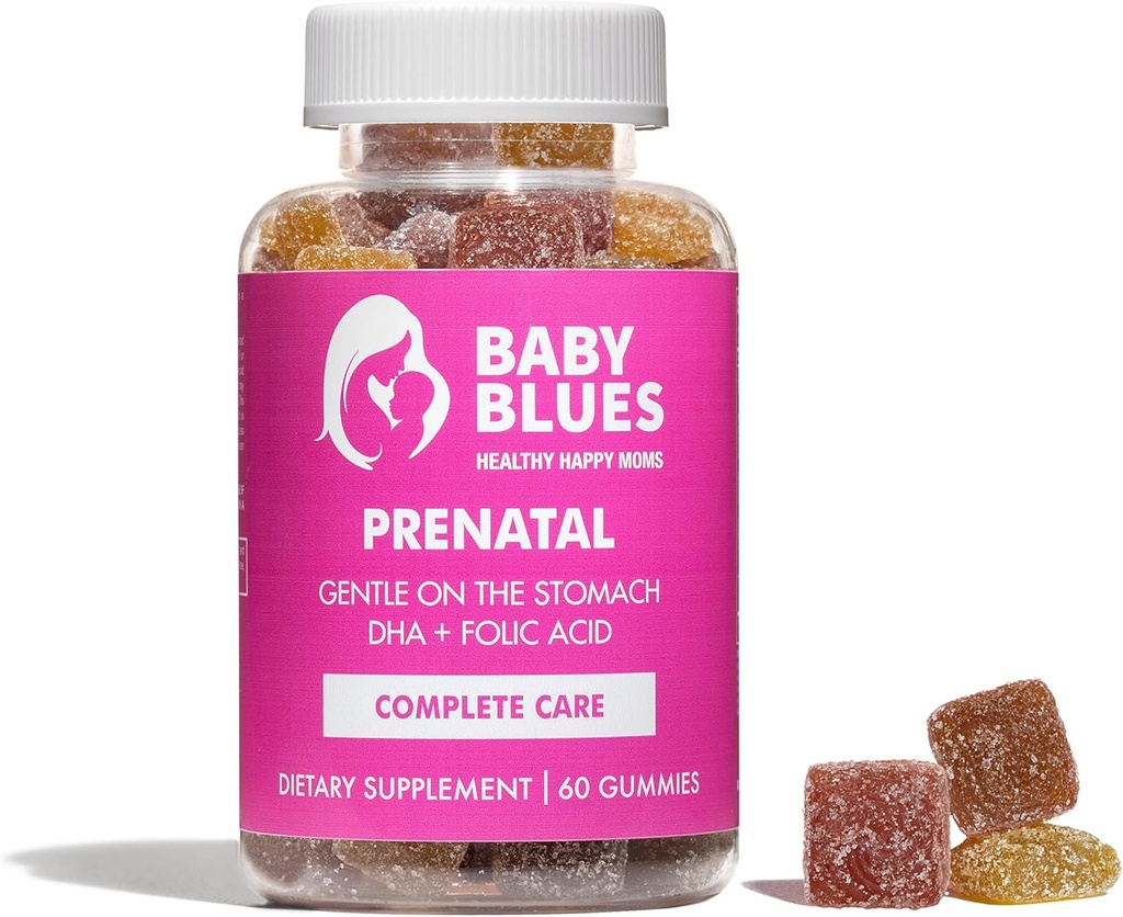 Baby Blues Prenatal Gummies: Complete Multivitamin with DHA + EPA Omega 3s