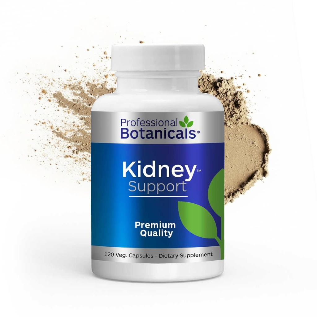 Professional Botanicals Kidney Support Supplement – Advanced Daily Kidney Function & Filtration – Fluid Balance, Urinary System, Herbal Cleanse Support– 120 Capsules