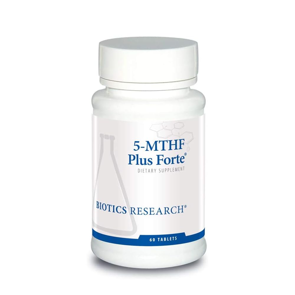 BIOTICS RESEARCH 5-MTHF Plus Forte - Brain Health Promotes Calm Relaxed Mood and Serotonin Production 60 Capsules