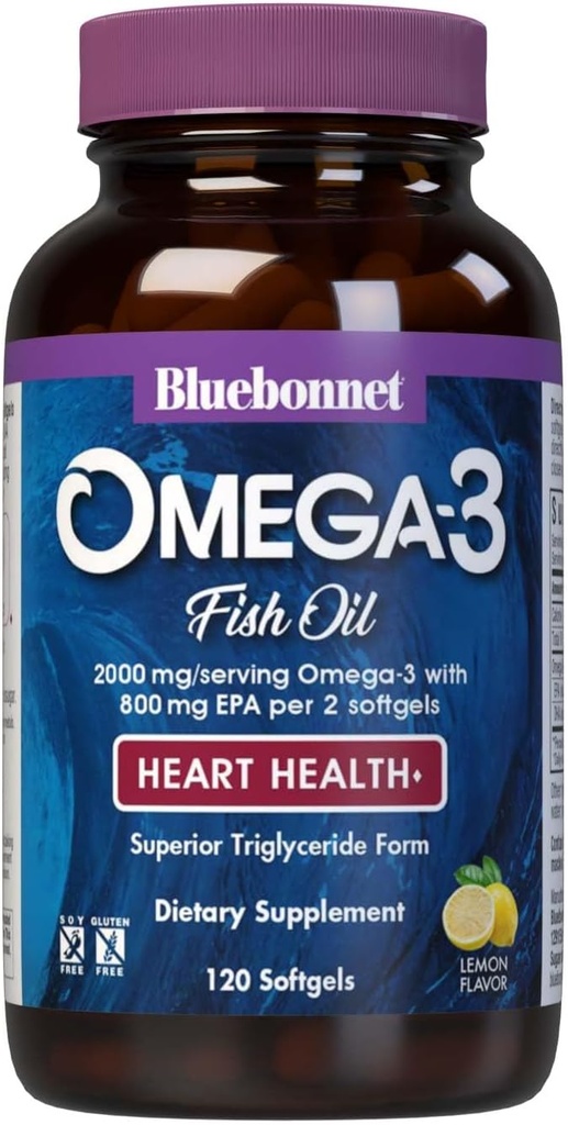 Bluebonnet Nutrition EPAx Omega-3 1000 MG Heart Formula, 120 CT