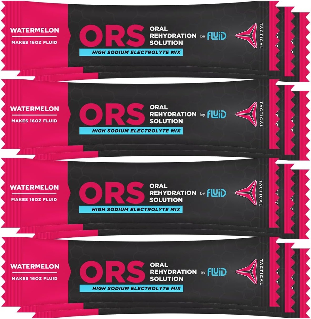 ORS (Oral Rehydration Solution), Recover Faster, Extreme Dehydration Electrolytes, 12pack (Watermelon)