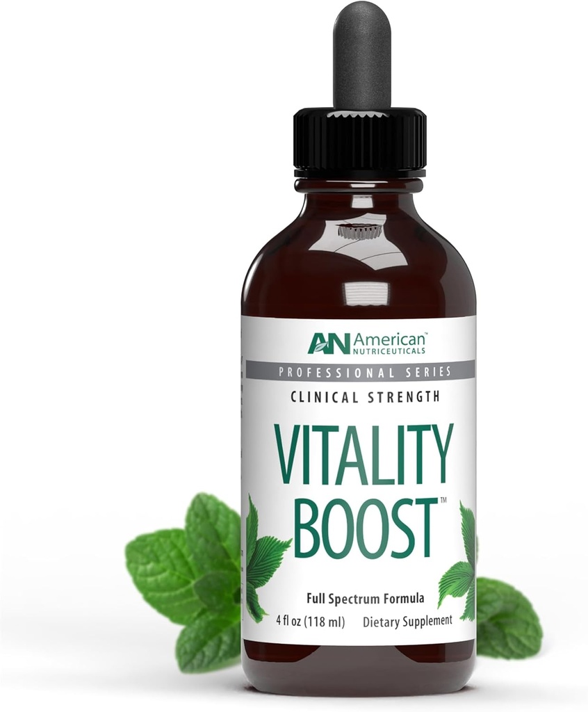 American Nutriceuticals - Vitality Boost Fulvic Acid w/Trace Mineral Drops - Multimineral Supplement -Rich in Amino Acids – Improves Energy Function