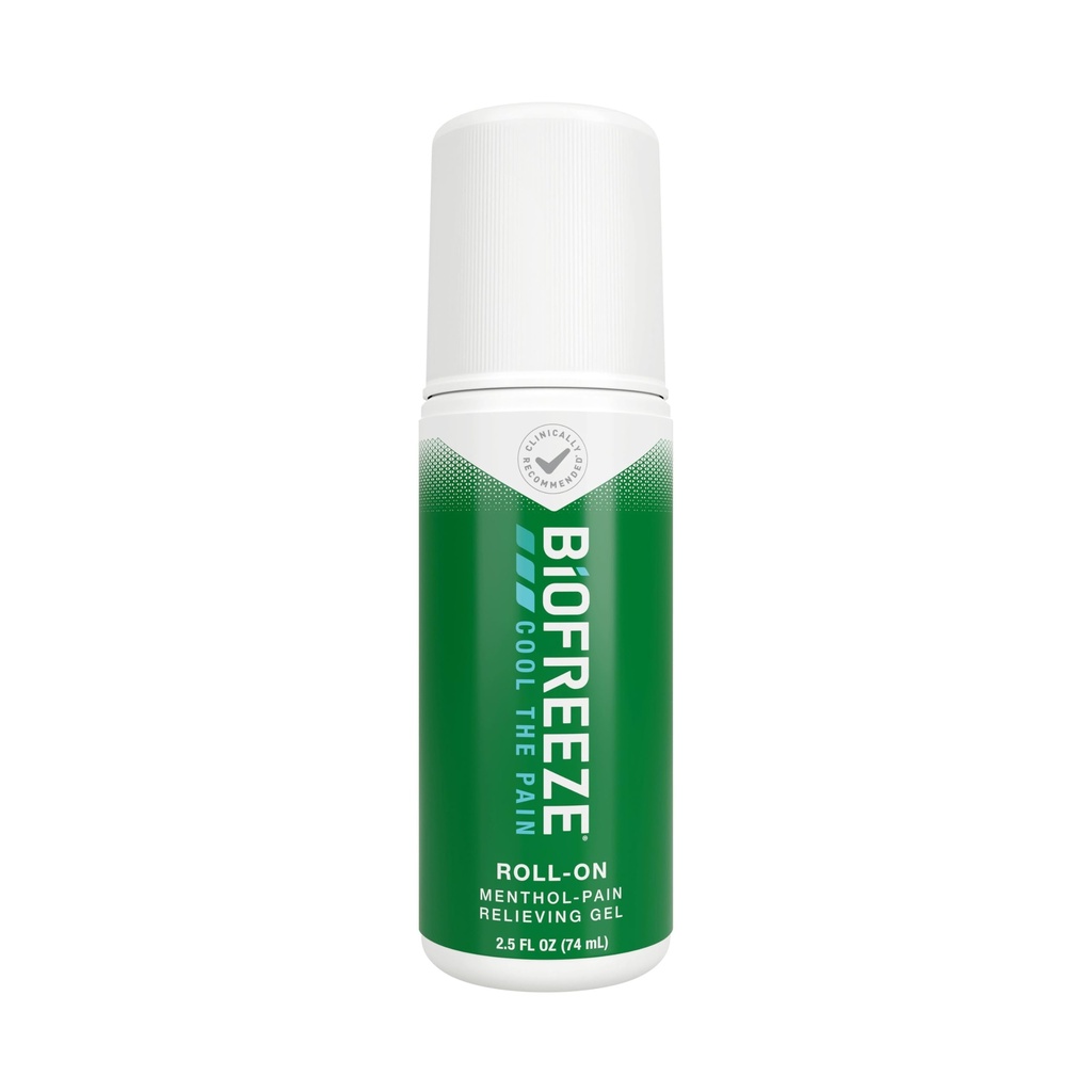 Biofreeze Roll On Pain Relief for Knee & Lower Back, Arthritis,Neck & Sore Muscle Relief, Cooling Menthol Relief, Gel 2.5 Fl Oz