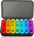 Weekly Pill Organizer 3 Times A Day, 7 Day Pill Box Large Compartments Moisture-Proof Pill Case, Daily Portable Travel Morning Noon Evening Pill Container, for Fish Oils, Vitamins, Supplements