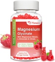 Magnesium Glycinate Gummies 600 mg, Magnesium Gummies for Adults and Kids, Support for Relaxtion and Muscle, 60 Raspberry Flavored Gummies