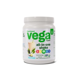 Vega All-in-One Nutrition Organic Vegan Protein Powder – French Vanilla, 20g Protein Meal Replacement Shake – 12.2 oz (9 Servings)