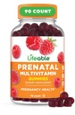 Lifeable Prenatal Multivitamin Gummies for Women | Iron, Choline & Folic Acid | Prenatal Vitamins for Pregnancy Support | Vegetarian, Non-GMO | Berry Flavor | 90 Gummies