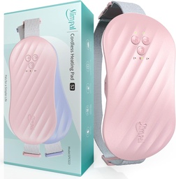 Slimpal AI Portable Heating Pad for Period Cramps, Smart AI Heat Chip, Electric Cordless Heating Belt for Back, Belly, Waist, Stomach, Menstrual Wearable Heating Pad Gifts for Girl Women Her Pink S2