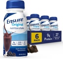 Ensure Original Dark Chocolate Nutrition Shake | Meal Replacement Shake | 6 Count (Pack of 1)