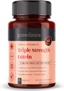 pureclinica Lutein 30mg with Zeaxanthin 1000mcg – Triple Strength Supplement, 90 Tablets (3-Month Supply)