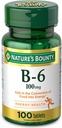 Nature?s Bounty Vitamin B6, 100mg, Tablets, 100 Ct..