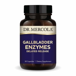 Dr. Mercola Gallbladder Enzymes - Gallbladder & Digestive Health Support - Includes Pancreatic Protease, Amylase & Lipase - Non-GMO, Gluten-Free & Soy-Free - 30 Delayed Release Capsules (30 Servings)