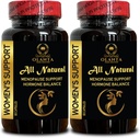 Menopause Support Supplement - Support with Hot Flashes and Night Sweats, Herbal Complex with Black Cohosh for Menopause, Natural Hormonal Support for Women - 2 Bottles 120 Capsules