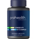 ProHealth Longevity B-Complex | 60 Capsules | Activated, Methylated, & Food-Based Vitamins with Benfotiamine & Shilajit for Energy, Mood & Cellular Support | USA Manufactured, Triple Lab-Tested