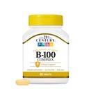 21st Century B-100 Complex Prolonged Release Tablets, 60 Count (Pack of 1), High Potency Vitamin B Complex for Nervous System, Energy Support, Includes Vitamin B1, B2, B6, Biotin & Calcium