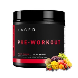 Kaged Original Pre Workout Powder | Fruit Punch | Pre-Workout with Creatine, Beta Alanine, L-Citrulline, BCAAs | 274 mg Caffeine | Pre Supplements for Men & Women | 20 Servings