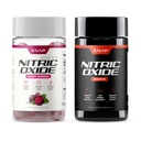 Snap Supplements Nitric Oxide Beet Root Gummies + Nitric Oxide Booster Bundle, 60 Cherry Gummies + 90 Vegetarian Capsules