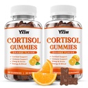 Cortisol Supplements Gummies for Women Sugar-Free Cortisol Gummies with Magnesium Glycinate Ashwagandha Rhodiola Rose Support Relaxation & Focus, Orange Flavor, 120 Count