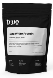 True Nutrition Egg White Protein Powder - 24g Non-GMO Egg Protein per Serving - Low Carb, Low Fat, Paleo, Keto, Gluten Free, Dairy Free (French Vanilla, 1lb)