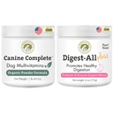 Wholistic Pet Organics Canine Complete & Dog Probiotics Powder - Dog Multivitamins with Prebiotics and Probiotics for Immune System, Digestive Health & Overall Health Support - Promote Daily Wellness