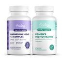 Magnesium Complex Supplement 300mg 90 Capsules and Womens Multivitamins 23 Essential Nutrients 60 Tablets