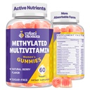 Methylated Multivitamin Gummies for Women – MTHFR Supplement Contains Methylfolate, Methylated B12, TMG & Vitamins A C E K – Energy, Immune & Skin Support– Womens Gummy Multivitamins