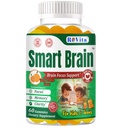 Smart Brain Kids Omega 3 DHA Gummies, Teen Focus Gummies & Memory Support Vitamins for Teens, Kids Brain Supplements for Memory and Focus, Childrens Vitamins – 60 Gummies