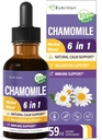 Chamomile herb Extract Drops, Natural Calm Herbal Tincture Supplement w/Passion Flower, St. John's Wort, Lavender, Reishi, & Echinacea for Relaxation Support & Immune Support. 2oz