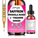 AMENQ hHEALTH Saffron Supplements for Adults & Kids, 88.5mg Organic Saffron Extract Drops -Happy Saffron Liquid Plus Calm Magnesium & L-Theanine for Mood, Focus, Eye Support丨Vegan, Non-GMO, 2 Fl Oz