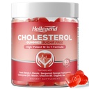 Cholesterol Gummies Sugar-Free, 12-in-1 Plant Sterols Supplement with Citrus Bergamot, CoQ10, Niacin, Guggul, Garlic and More,Organic, Vegan, Mixed Berry Flavor, 60 Counts